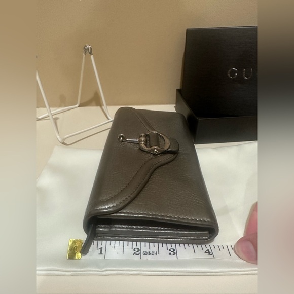 Gucci Metallic Techno Horsebit Long Wallet W/added chain - Picture 15 of 15